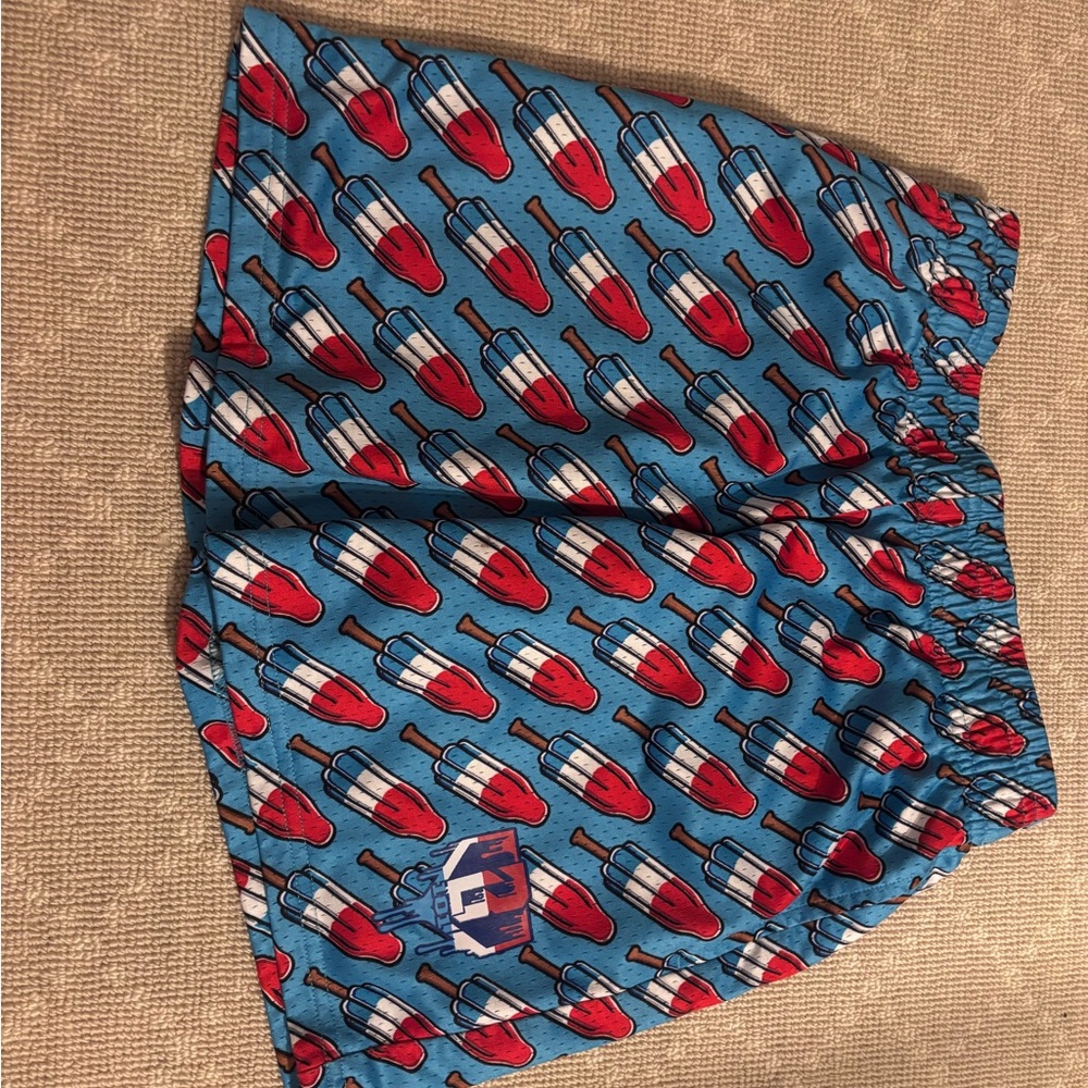 Baseball Lifestyle 101 Kids Blue Popsicle-Print Athletic Shorts